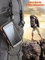 Solar Power Bank – Portable Charger with Built-In Light for Emergency, Travel & Outdoor Use