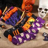 6-Pair Holiday Cotton Sock Set – Funny Halloween & Christmas Designs for Men, Women & Girls