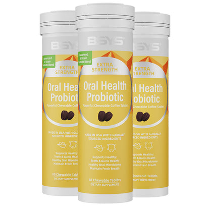 BSYS Coffee Lovers Meet Your New Obsession Oral Probiotic Chews That TASTE LIKE COFFEE  High-quality Supplements For Your Mouth No Gross Aftertaste, Just That Rich, Roasty Vibe. Game Changer
