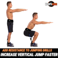 HoopsKing Vertical Jump Trainer – Waist to Heels Resistance Bands  Explosive Power, Speed & Jump Height