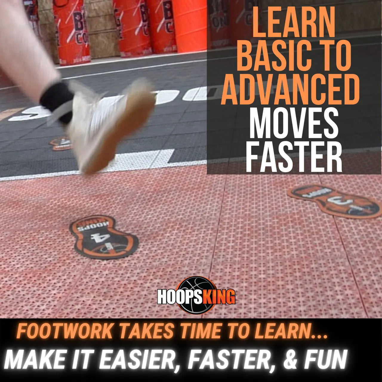 HoopsKing Basketball Footwork Training Mat Steps – Master Pivots, Positioning & Moves Faster