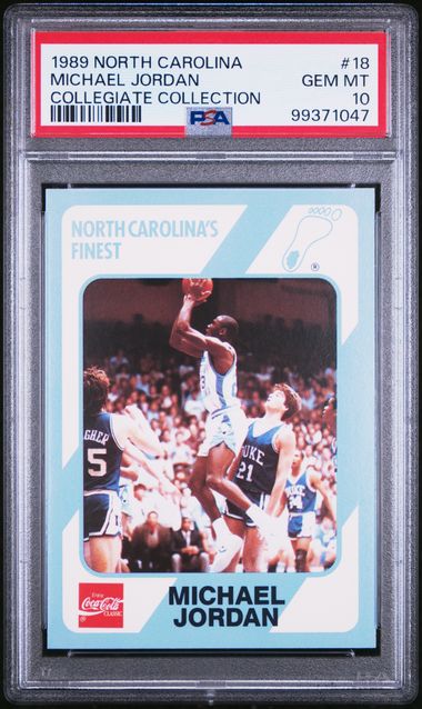 1989 North Carolina Collegiate Collection Michael Jordan #18 Basketball Card – PSA 10 Gem Mint  Graded Collectible