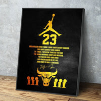 Michael Jordan “Failure is the Key to Success” Motivational Quote Canvas Wall Art – Framed & Ready to Hang