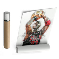 Michael Jordan Canvas Art – Chicago Bulls Legend Wall Décor  Premium Basketball Wall Print
