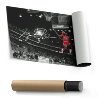 Michael Jordan Autographed Slam Dunk Canvas Wall Art – Chicago Bulls Tribute, Premium Print, Ready to Hang